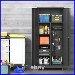 Rolling Tool Box WorkStation Tool Chest Cabinet Combo on Wheels withLock & Shelves