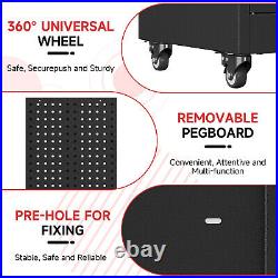 Rolling Tool Box WorkStation Tool Chest Cabinet Combo on Wheels withLock & Shelves