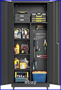 Rolling Tool Box WorkStation Tool Chest Cabinet Combo on Wheels withLock & Shelves