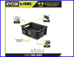 Rolling Tool Box with LINK Medium Tool Box and LINK Tool Crate