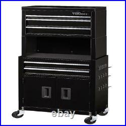 Rolling Tool Chest 20-In 5-Drawer Cabinet Combo with Riser Box Storage Workshop