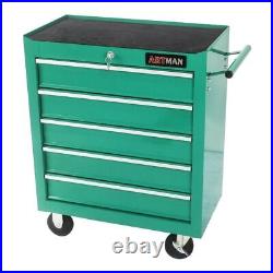 Rolling Tool Chest 5-Drawer Tool Box with Wheels Multifunctional Garage Tool Cart