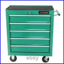 Rolling Tool Chest 5-Drawer Tool Box with Wheels Multifunctional Garage Tool Cart