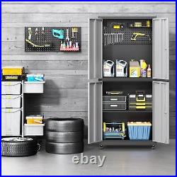 Rolling Tool Chest Cabinet 4 Doors Tool Box Lockable Storage Cabinet for Garage