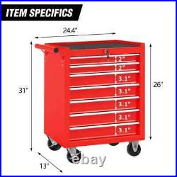 Rolling Tool Chest With 7 Drawer Tool Box Wheels Multifunctional Tool Cart