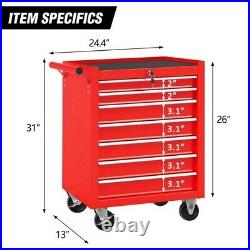 Rolling Tool Chest With 7 Drawer Tool Box With Wheels Multifunctional Tool Cart