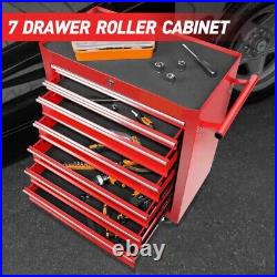 Rolling Tool Chest With 7 Drawer Tool Box With Wheels Multifunctional Tool Cart