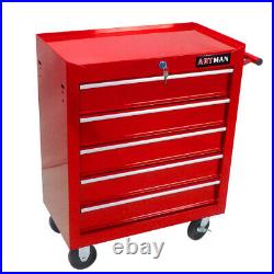 Rolling Tool Chest with 5-Drawer Tool Box with Wheels Multifunctional Tool Cart