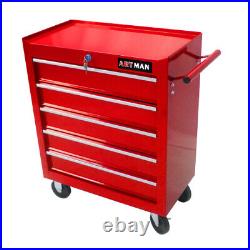 Rolling Tool Chest with 5-Drawer Tool Box with Wheels Multifunctional Tool Cart