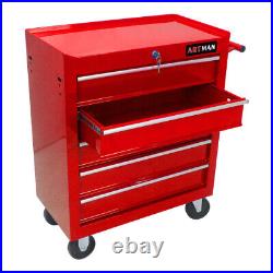 Rolling Tool Chest with 5-Drawer Tool Box with Wheels Multifunctional Tool Cart