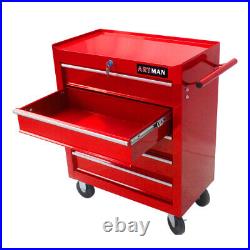 Rolling Tool Chest with 5-Drawer Tool Box with Wheels Multifunctional Tool Cart