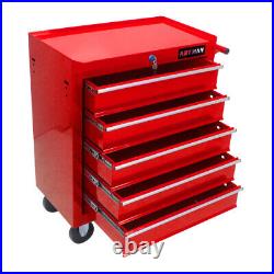 Rolling Tool Chest with 5-Drawer Tool Box with Wheels Multifunctional Tool Cart