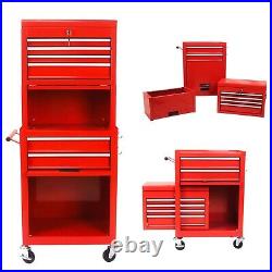 Rolling Tool Chest with Wheel Lockable Tool Storage Side Cabinet Organizer Combo