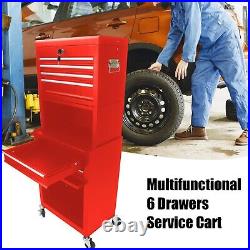 Rolling Tool Chest with Wheel Lockable Tool Storage Side Cabinet Organizer Combo