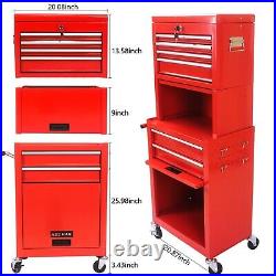 Rolling Tool Chest with Wheel Lockable Tool Storage Side Cabinet Organizer Combo