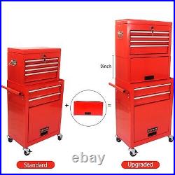 Rolling Tool Chest with Wheel Lockable Tool Storage Side Cabinet Organizer Combo