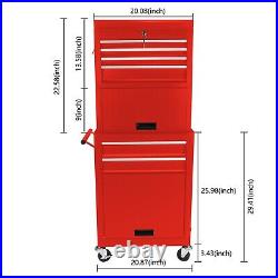 Rolling Tool Chest with Wheel Lockable Tool Storage Side Cabinet Organizer Combo