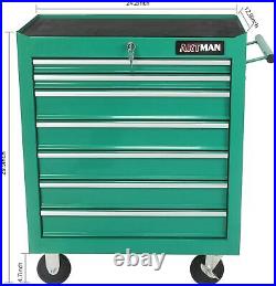 Rolling Tool Chest with7-Drawer Tool Box, Tool Storage Organizer Cabinet for Garage