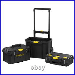 Rolling Tool Storage Box Workshop Tower Auto Lock Stackable Wheels Connect New