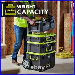 Ryobi Rolling Tool Box Modular Medium And Standard Telescoping Handle 9 in