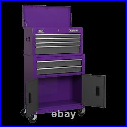 Sealey American Pro AP2200BBCP Top Chest & Roll Cab Tool Box Stack Purple