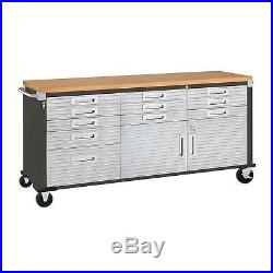 Seville Classics Rolling Workbench Steel 12 Drawer Rolling Locking Tool Cabinet