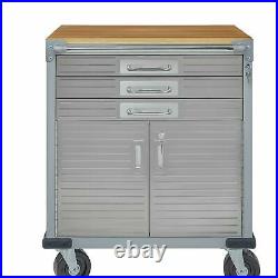 Seville Classics UltraHD 3-Drawer Rolling Lockable Storage Cabinet