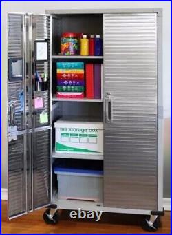 Seville Classics UltraHD Tall Storage Cabinet for Garage Shop Basement & More