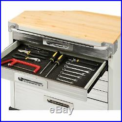 Seville Stainless Steel Heavy Duty Rolling Toolbox Tool Box Cabinet 6 Drawers