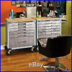 Seville Stainless Steel Heavy Duty Rolling Toolbox Tool Box Cabinet 6 Drawers