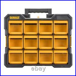 Small Parts Organizer Storage 12-Compartment Flip Bin Nail Screws Bolts Nuts NEW
