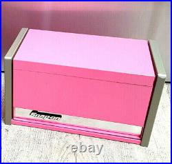 Snap-On New PINK Mini Upper Top Tool Box Drawers Base Cabinet Chrome Miniature