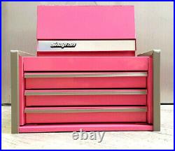 Snap-On New PINK Mini Upper Top Tool Box Drawers Base Cabinet Chrome Miniature