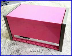 Snap-On New PINK Mini Upper Top Tool Box Drawers Base Cabinet Chrome Miniature