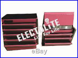 Snap On Tools Micro ToolBox Pink RARE TOP & BOTTOM SET. MINI-REPLICA JEWELRY