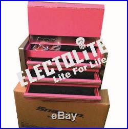 Snap On Tools Micro ToolBox Pink RARE TOP & BOTTOM SET. MINI-REPLICA JEWELRY