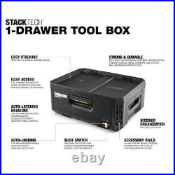 StackTech 21-Inch Tool Box 1-Drawer, Ball-Bearing Slides Durable Plastic & Metal