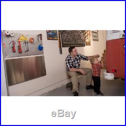 Stainless Steel Folding Wall Mount Peg Board Garage Shop Workbench Industrial Stainless Steel Folding Wall Mount Peg Board Garage Shop Workbench Industrial
