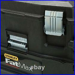 Stanley Portable Tool Box 24.8 in. Lockable Rolling Foam Black
