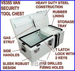 Steel Van Site Secure Box Tool Storage Vehicle Security Vault Safe Box 2 Keys