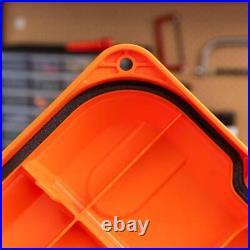 Storage Box Store-It-All Utility Tote 82 Qt. Plastic In Orange/Black (3-Pack)