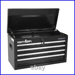 TOOL BOX CABINET Steel 26-Inch 4-Drawer Tool Chest Storage, Black