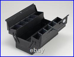 TOYO STEEL Tool Box ST-350BK2 Black 2-Tier Openable Door Storage Case