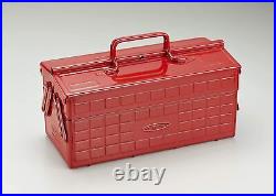 TOYO Steel Two-Stage Tool Box ST-350R Red Carpentry Made in Japan 340x160x170 mm