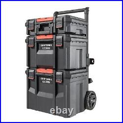 TRADESTACK System 22-in Black Plastic Wheels Lockable Tool Box70