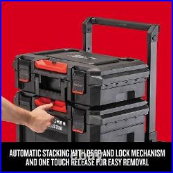 TRADESTACK System 22-in Black Plastic Wheels Lockable Tool Box70