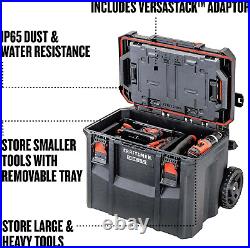 TRADESTACK Tool Box with Wheels Waterproof Stackable System Portable Rolling