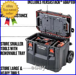 TRADESTACK Tool Box with Wheels Waterproof Stackable System Portable Rolling