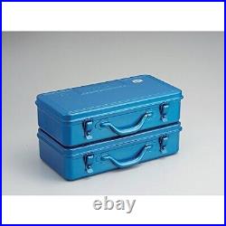 TRUSCO T-410 Trunk Style Tool Box with Tray Blue Set of 2 Stackable Japan New