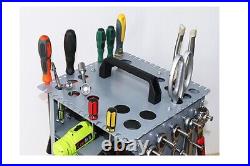 Tabletop Hardware Tools Organize Storage Rack Rotary Magnetic Holder Shelf